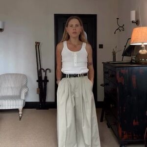 DOEN x GAP Khaki wide leg trouser - W 12, 32 waist - SOLD OUT